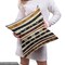 Ambesonne Abstract Fabric by The Yard Ethnic Style Geometric Forms Striped Pattern on Bold Earth Tones Decorative Material for Modern Farmhouse Decor Upholstery and Home Accents 1 Yard Orange Cream